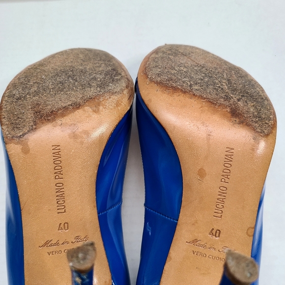 Luciano Padovan Electric Blue Peep-toe Heel - Picture 11 of 14